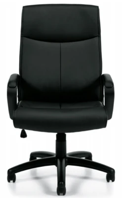 Luxhide Managers Chair W/ Mock Leather Trim