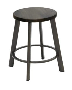 Metro Metal Stool With Wood Or Steel Seat 18" 8 Metro Metal Stool With Wood Or Steel Seat 18" -Office Furniture Sales Shop 1320 metro 19 barnwood 39223.1526502376