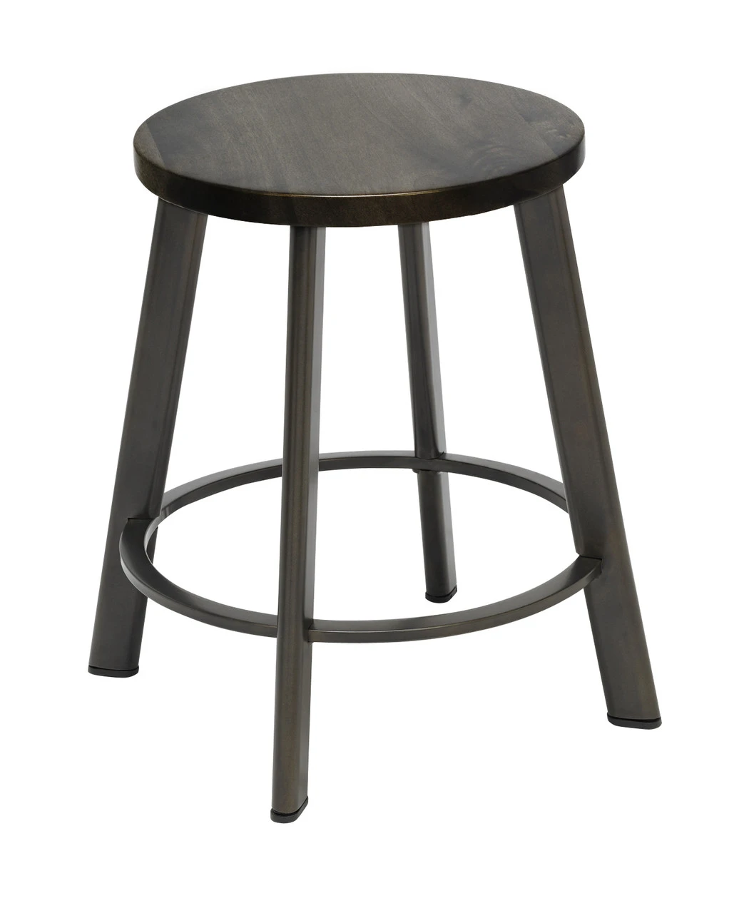 Metro Metal Stool With Wood Or Steel Seat 18" 5 Metro Metal Stool With Wood Or Steel Seat 18" - Image 3