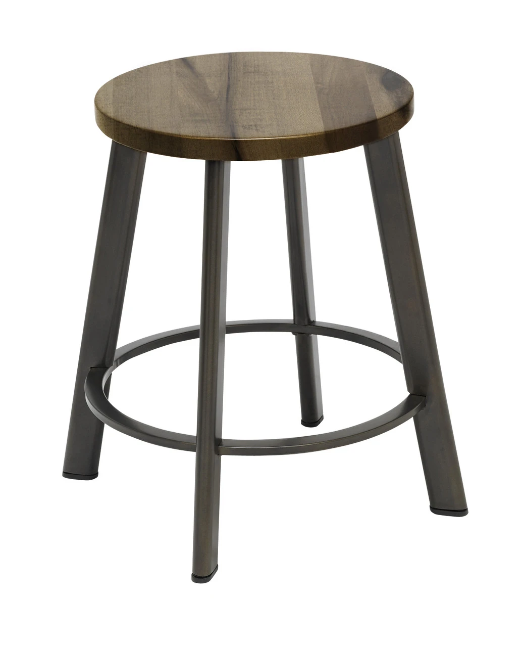 Metro Metal Stool With Wood Or Steel Seat 18" 4 Metro Metal Stool With Wood Or Steel Seat 18" - Image 2