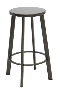 Metro Metal Stool With Wood Or Steel Seat Counter Height