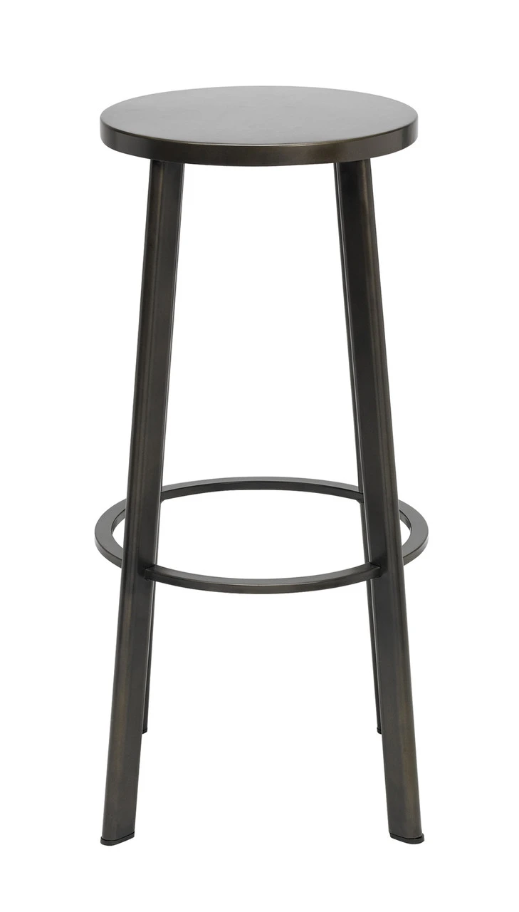 Metro Metal Stool With Wood Or Steel Seat Bar Height 7 Metro Metal Stool With Wood Or Steel Seat Bar Height - Image 5