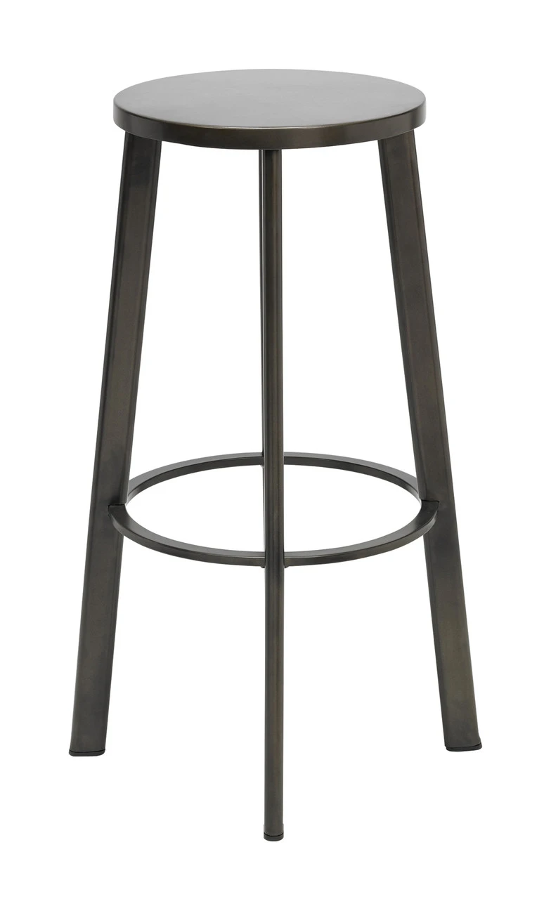 Metro Metal Stool With Wood Or Steel Seat Bar Height 3 Metro Metal Stool With Wood Or Steel Seat Bar Height