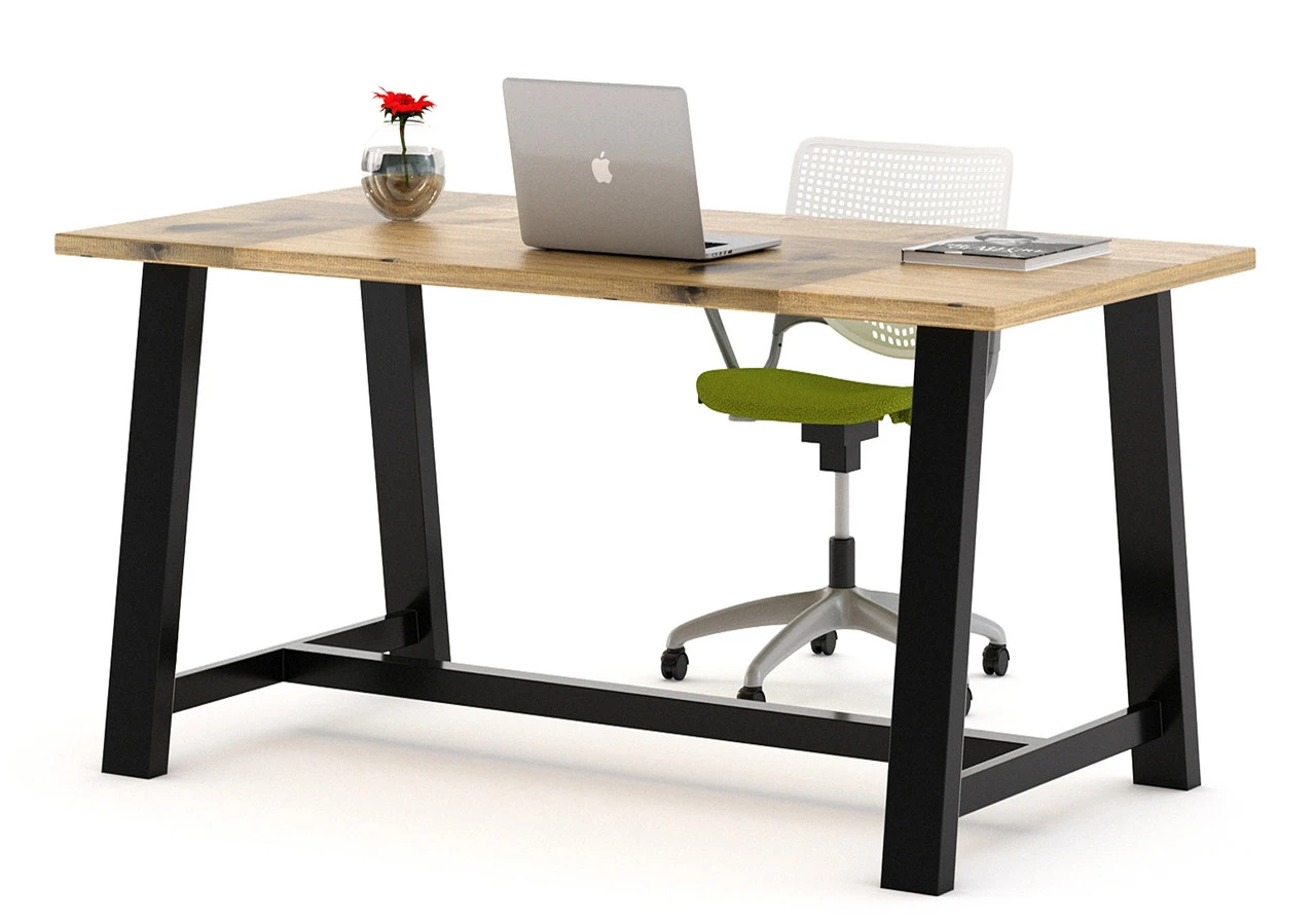 Urban Loft Wood Table With Bar Height Base 4 Urban Loft Wood Table With Bar Height Base - Image 2