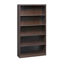 Aberdeen Laminate Bookcases, 3 And 5 Shelf -Office Furniture Sales Shop 16101 AB5S36LDC FrontAngle 72931.1635971978