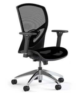 Graphite Mesh Full Synchro Tasker Polished Aluminum Base