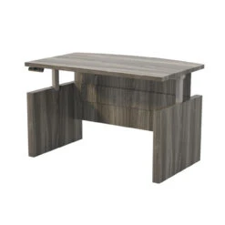 Aberdeen® 72" Height-Adjustable Bow Front Desk With Base