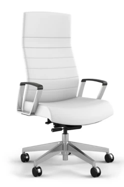 Contemporary White Executive Conference Chair