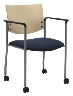 Evolve Upholstered Mobile Guest With Wood Back -Office Furniture Sales Shop 394 CS1311SL SP22 2310 86117.1511191693