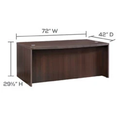 Aberdeen® Series 72” Bow Front Desk 12 Aberdeen® Series 72” Bow Front Desk -Office Furniture Sales Shop 55289 ABD7242LDC ImageDimensions 13931.1635876536