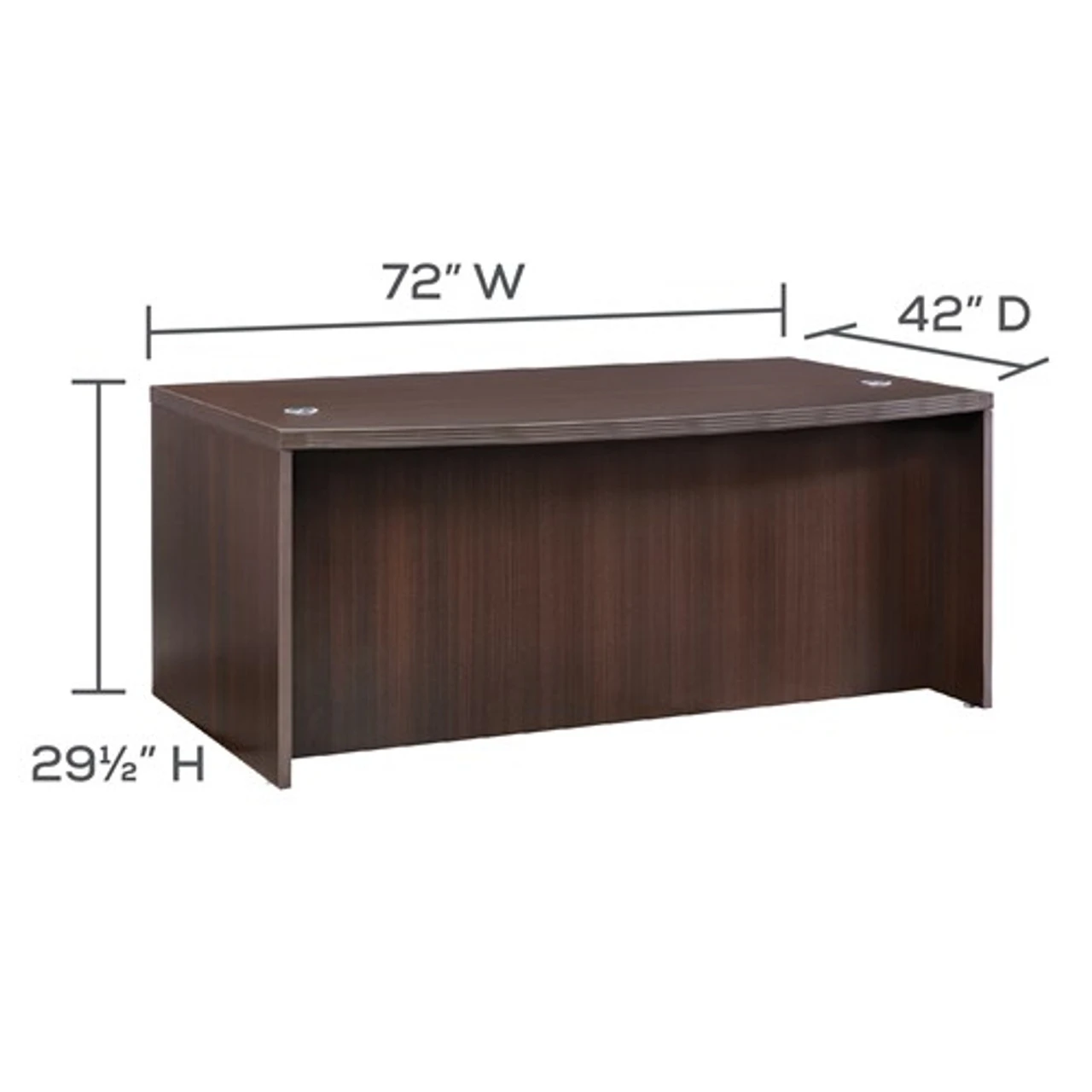 Aberdeen® Series 72” Bow Front Desk 5 Aberdeen® Series 72” Bow Front Desk - Image 3