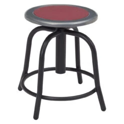 6800 Series 18-24" Height Adjustable Swivel Stool With Steel Seat -Office Furniture Sales Shop 6818 10 01 35224.1659648430