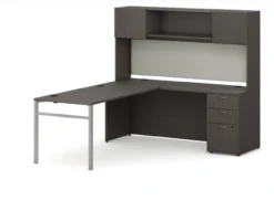 Mod 72"W X 84"D L-Desk With Silver U-Leg