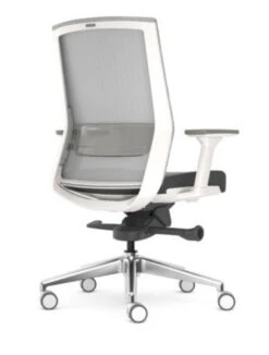 Zilo Grey Mesh White Frame Ergonomic Task Chair -Office Furniture Sales Shop AMQ ZILO Z 001 CC.5S25 6R 52220.1645540648