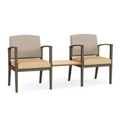 Amherst Steel 2 Chairs With Center Table