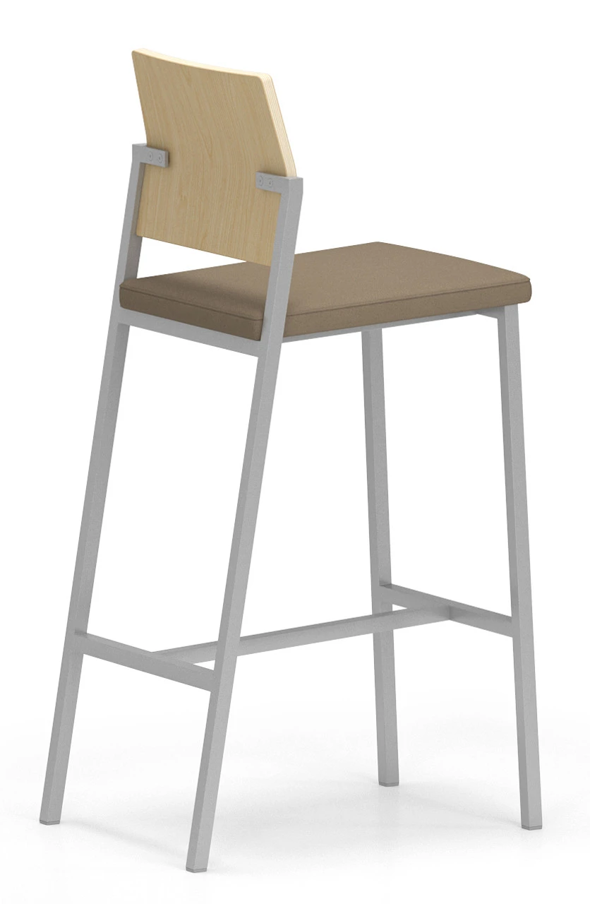 Avon Guest/Reception Stool With Upholstered Seat And Laminate Back 4 Avon Guest/Reception Stool With Upholstered Seat And Laminate Back - Image 2