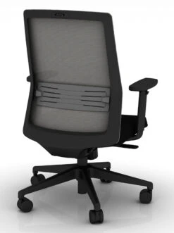 Bodi Synchro-Tilt Ergonomic Task Chair -Office Furniture Sales Shop BODI back 45 degrees Black with Black seat cover 84981.1688759792