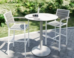 Eveleen Aluminum Frame Stool -Office Furniture Sales Shop Eveleen White Bar set feature 90069.1582037262