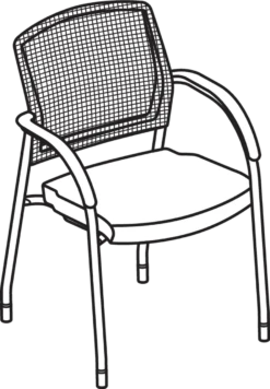 Lota Mesh Back Multi-Purpose Stacking Chair -Office Furniture Sales Shop H2285 Glides 9 14 36454.1434745367