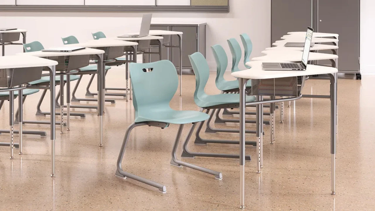 SmartLink® Height Adjustable Triangle Desk, Carton Of 2 4 SmartLink® Height Adjustable Triangle Desk, Carton Of 2 - Image 2