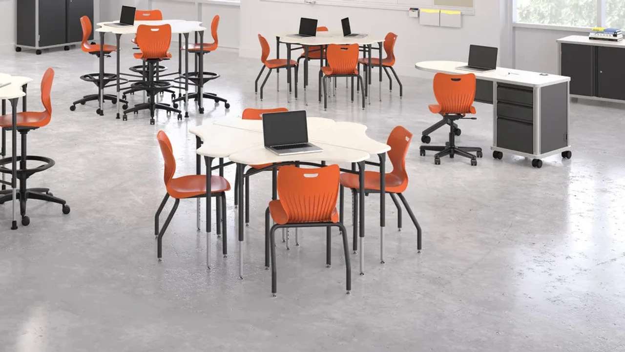 SmartLink® Height Adjustable Triangle Desk, Carton Of 2 5 SmartLink® Height Adjustable Triangle Desk, Carton Of 2 - Image 3