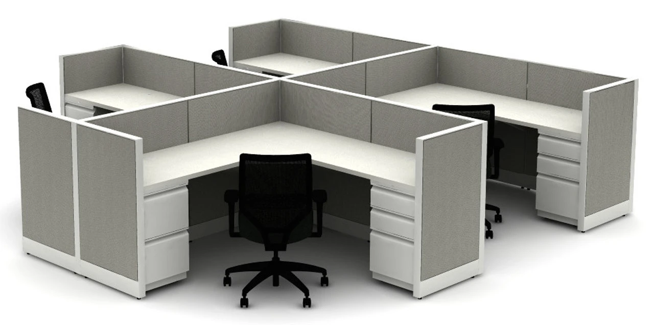 Accelerate 4 Pack L-Stations W/ Storage Pedestals 3 Accelerate 4 Pack L-Stations W/ Storage Pedestals