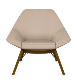 Jax Mid Back Lounge Chair With Wood Legs