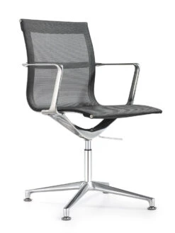 Joan Mesh Mid Back Side -Office Furniture Sales Shop Joan Side Chair Mid Arms 45 degree Black 20409.1542746319