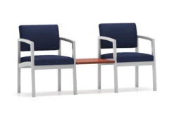 Lenox Steel 2 Chairs With Connecting Table