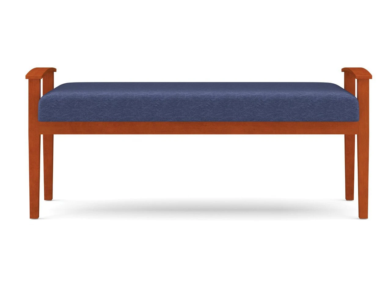 Amherst Open Arm Wood Two Seat Bench 4 Amherst Open Arm Wood Two Seat Bench - Image 2