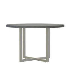 Mirella Round Laminate Conference Table -Office Furniture Sales Shop MR48RSGY FrontAngle tn 45637.1555001392