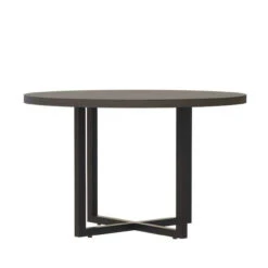 Mirella Round Laminate Conference Table -Office Furniture Sales Shop MR48RSTO FrontAngle tn 50508.1555010321