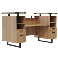 Mirella Laminate Reception Desk -Office Furniture Sales Shop MRRD78SDD MRRD90SDD FrontAngle 89257.1554991601