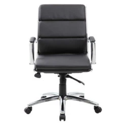 Leatherette Upholstered Mid-Back Executive Chair 13 Leatherette Upholstered Mid-Back Executive Chair -Office Furniture Sales Shop Mid Back Executive Guest Chair2 B9476 BK 95212.1455744754