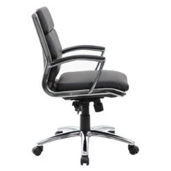 Leatherette Upholstered Mid-Back Executive Chair 12 Leatherette Upholstered Mid-Back Executive Chair -Office Furniture Sales Shop Mid Back Executive Guest Chair4 B9476 BK 22511.1455744754