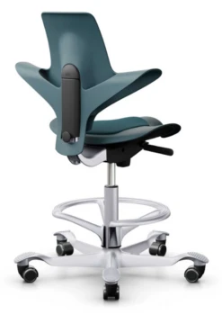 HAG Capisco Puls Partially Upholstered Saddle Stool / 5 Day Express Ship -Office Furniture Sales Shop OCUSA 8010 PETROLEUM STOOL SIDE 65727.1697575183