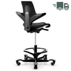 HAG Capisco Puls 8020 Stool- Fully Upholstered Seat / 15 Day Standard Ship -Office Furniture Sales Shop OCUSA 8020 STANST BLACK 55702.1697225021