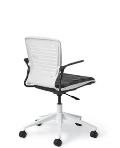 Active Tasker Chair With Upholstered Seat -Office Furniture Sales Shop OM5 AT White base Back 3QTR 11175.1642113431