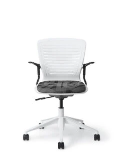 Active Tasker Chair With Upholstered Seat -Office Furniture Sales Shop OM5 AT White base Front 1 79648.1642113429