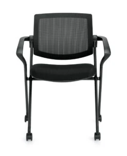 Mesh Back Flip Seat Nesting Chair -Office Furniture Sales Shop OTG11340B MS20 Front 54677.1504813907