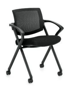 Mesh Back Flip Seat Nesting Chair