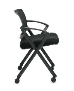 Mesh Back Flip Seat Nesting Chair -Office Furniture Sales Shop OTG11340B MS20 Side 65038.1504813906