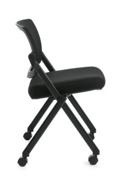 Mesh Back Flip Seat Nesting Chair -Office Furniture Sales Shop OTG11341B MS20 BLK Side 76721.1504813907