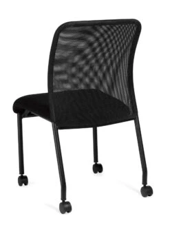 Armless Mesh Back Guest Chair With Casters -Office Furniture Sales Shop OTG11761B RegBack 40151.1435249099