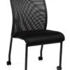 Armless Mesh Back Guest Chair With Casters 2 Armless Mesh Back Guest Chair With Casters -Office Furniture Sales Shop OTG11761B Reg 38320.1435249101