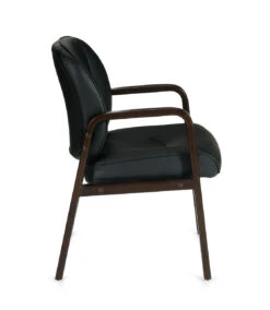 Luxhide Guest Chair With Wood Accents 10 Luxhide Guest Chair With Wood Accents -Office Furniture Sales Shop OTG11770B BL20 Espresso Side 50288.1515180895