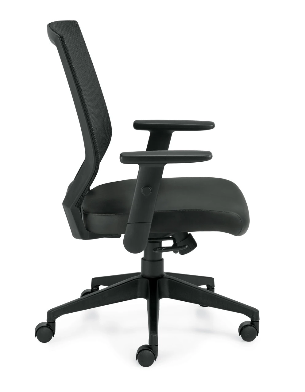 High Back Mesh Task Patterned Black Luxhide Seat 4 High Back Mesh Task Patterned Black Luxhide Seat - Image 2