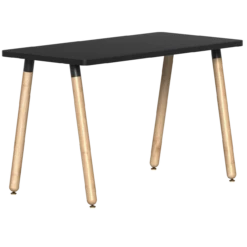 Reya Laminate Desk W/ Bamboo Legs -Office Furniture Sales Shop ReyaBamboo Cylindrical Black Angled24x48x1125 Black 15R 1024x10242x 73844.1605810500
