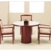 Universal Round Table With Wood Veneer Top And Base