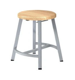 18" Titan Stool With Wood Seat, Carton Of 2
